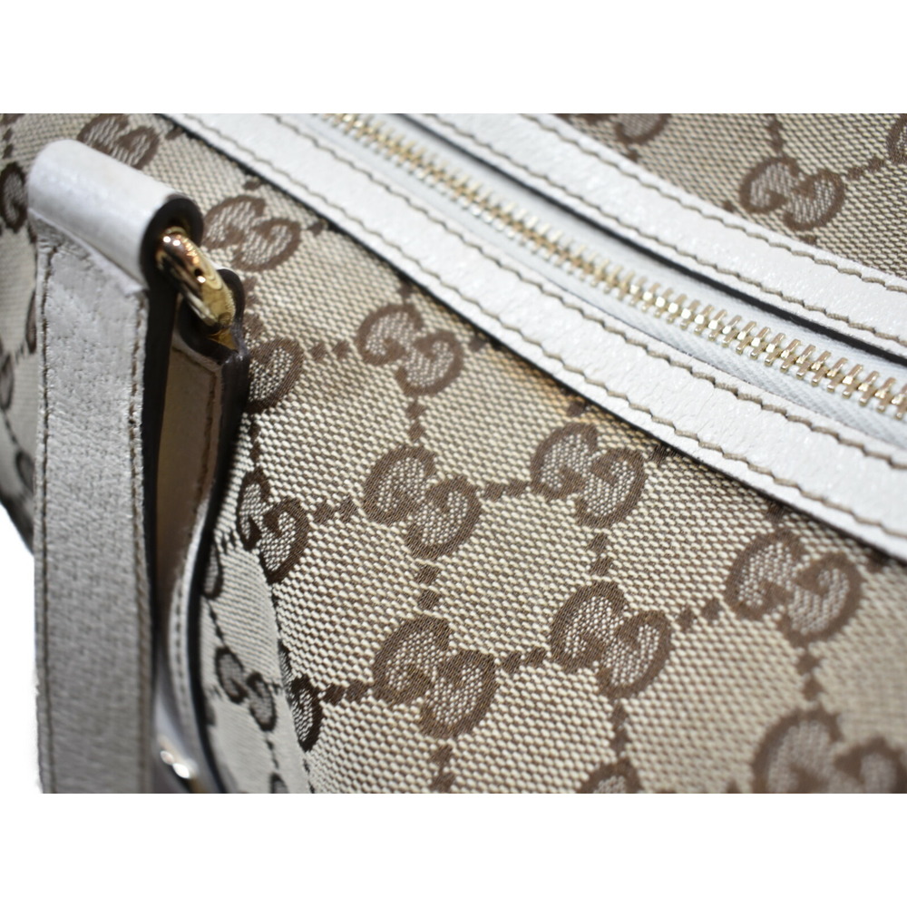Gucci Canvas GG Boston Beige Handbag Bag Tan - Picture 7 of 7